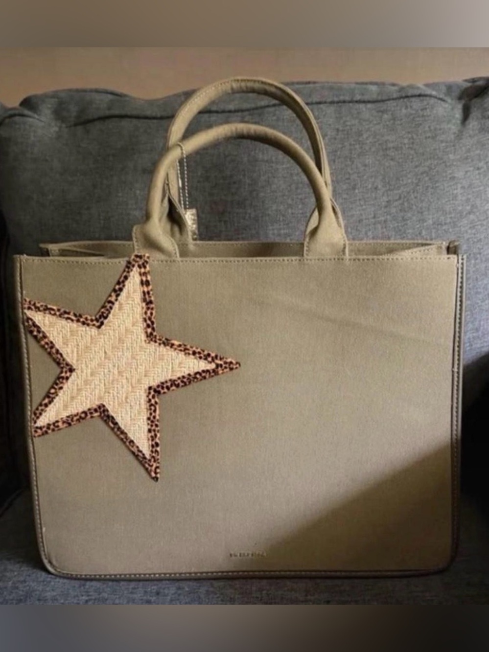 Vintage Havana Green Canvas Star Tote